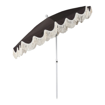 Mariner 6.5 ft. Classic Cottage Fringe Tassel Market Beach Umbrella